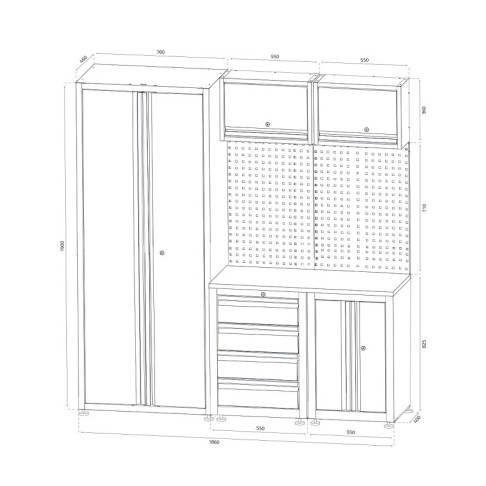 Верстачный комплект 8 шт. Weber 450