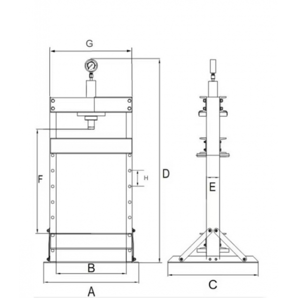 Hydraulic press 30 tons
