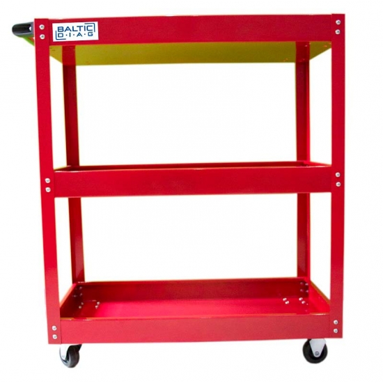 Trolley for tools, three shelves