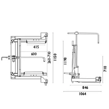 Hydraulic wheel trolley AC Hydraulic WTA500