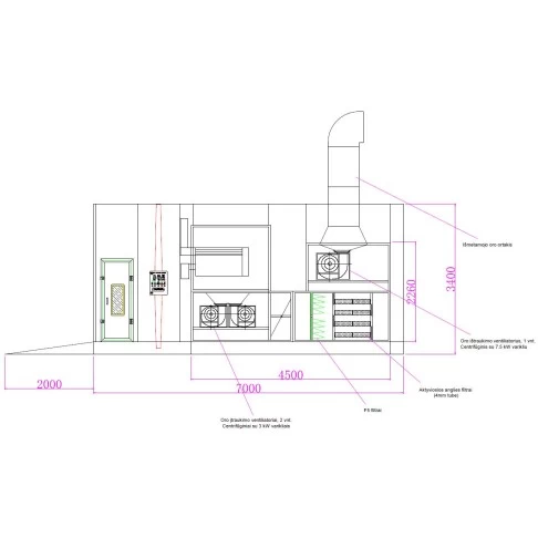 Painting chamber BD-6400 (with activated carbon filtration system)