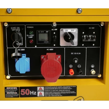 Closed design diesel generator 230 V / 400 V, 7,5 kW