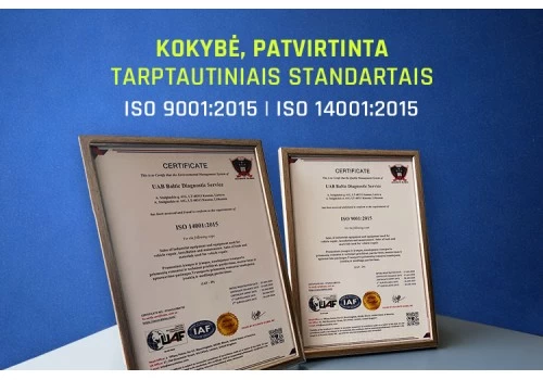 «UAB Baltic Diagnostic Service» — гарантия качества и ответственности: получены международные сертификаты ISO