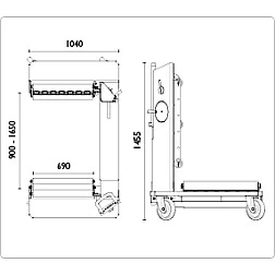 Тележка для колес грузовиков AC Hydraulic WT1500N