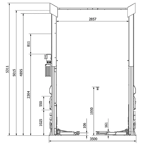 Dviejų kolonų keltuvas ATH-Comfort 2.55XL