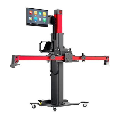 Autel IA900WA wheel alignment stand with rim brackets
