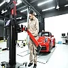 Autel IA900WA wheel alignment stand with rim brackets