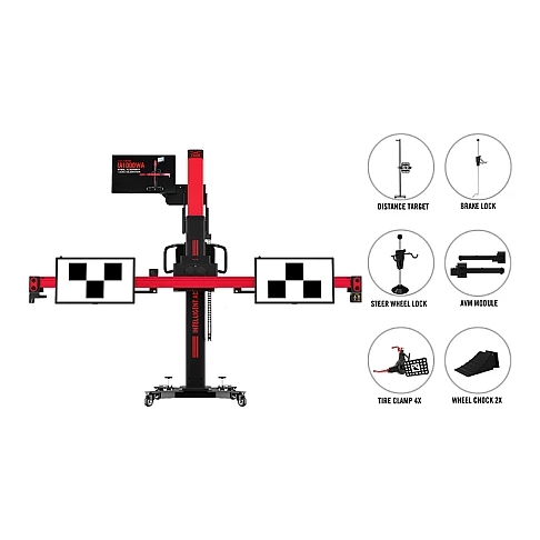 IA1000 complete ADAS calibration and wheel alignment system kit with digital targets Autel