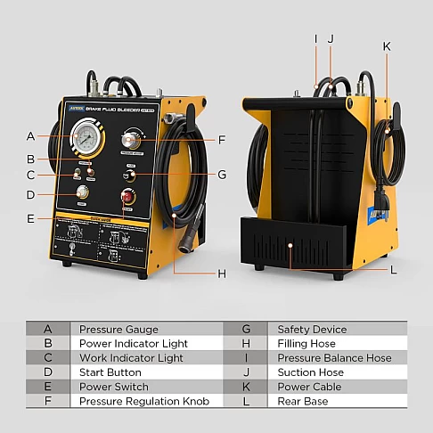 Устройство для замены тормозной жидкости с функцией пульсации Autool AST603