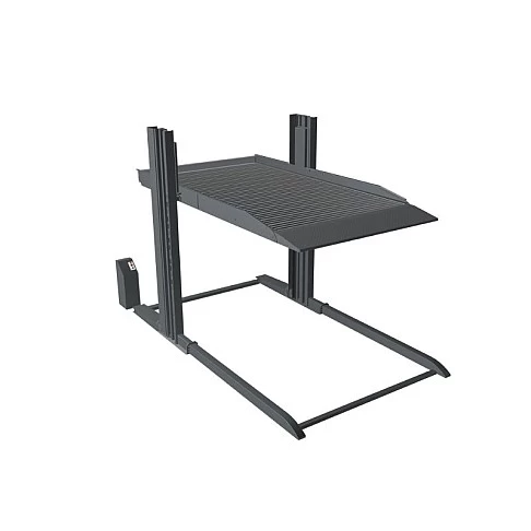 Dviejų kolonų parkingo keltuvas grindiniam šildymui