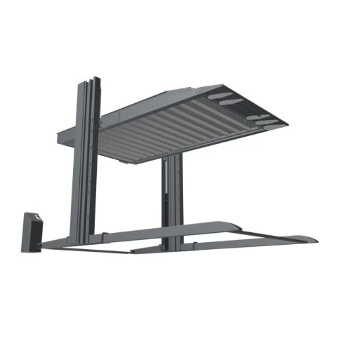 Dviejų kolonų parkingo keltuvas grindiniam šildymui