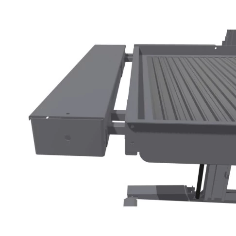 Dviejų kolonų parkingo keltuvas grindiniam šildymui