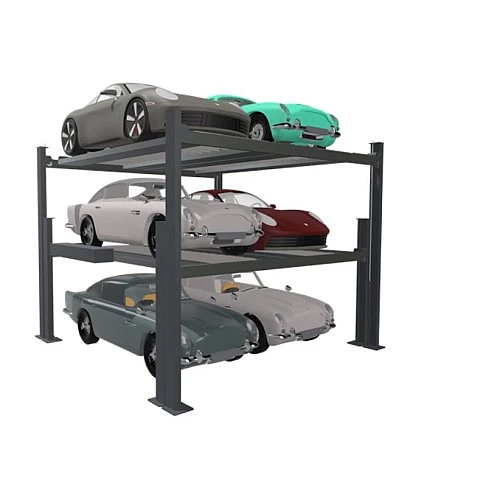 Четырёхстоечный парковочный подъёмник на шесть автомобилей