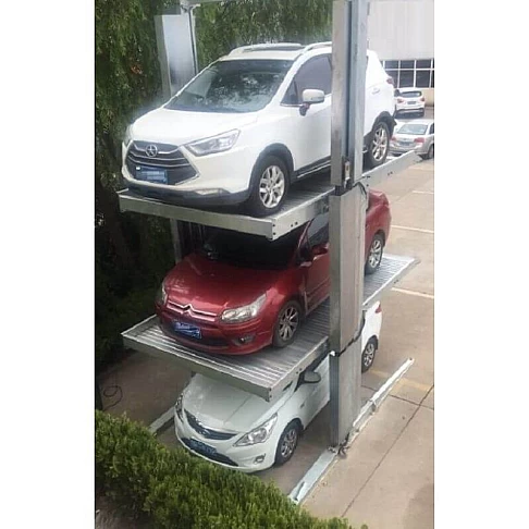 Двухстоечный парковочный подъёмник на три автомобиля