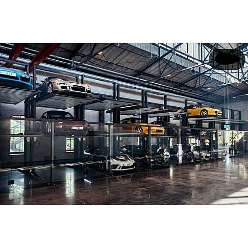 Двухстоечный парковочный подъёмник на три автомобиля