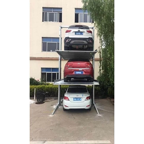 Двухстоечный парковочный подъёмник на три автомобиля