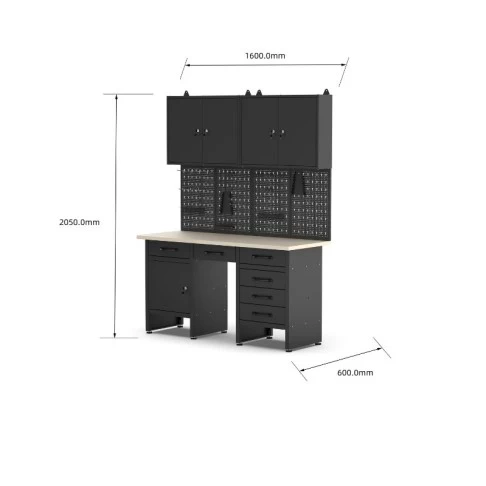 Workbench set 1600 x 600 x 2050 mm