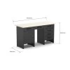 Professional workshop workbench with 6 drawers and lockable cabinet, 1600 x 600 x 850 mm