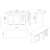 Professional workshop workbench with 6 drawers and lockable cabinet, 1600 x 600 x 850 mm