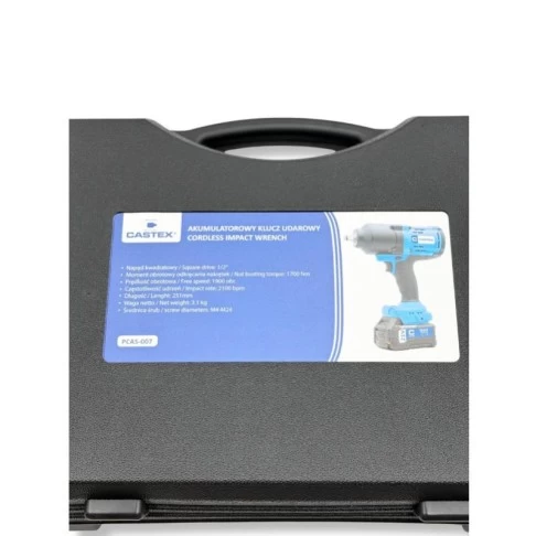 Аккумуляторный ударный гайковерт 1/2" 1700 Нм Castex