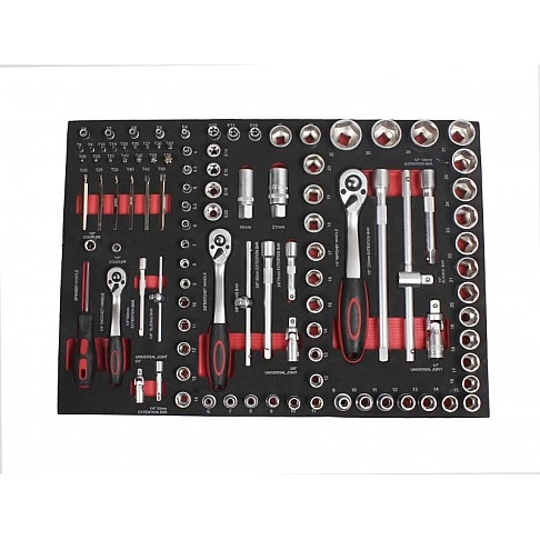 Profesionalus įrankių vežimėlis su įrankiais 7 stalčiai 319 vnt.