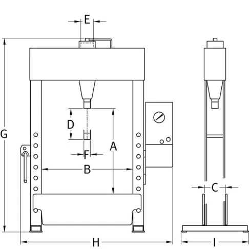 Elektrohidraulinis presas 100 tonų EP 100 D