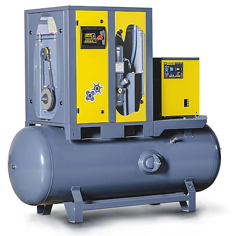 Screw air compressor with air tank and air cryer 15 kW Comprag