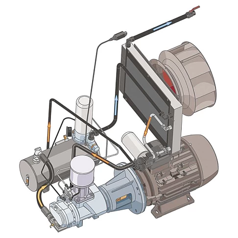 Screw air compressor with direct drive technology and frequency control 15 kW Comprag