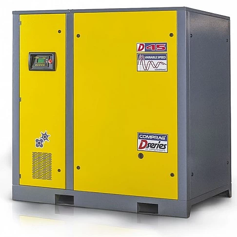 Screw air compressor with direct drive technology and frequency control 45 kW Comprag