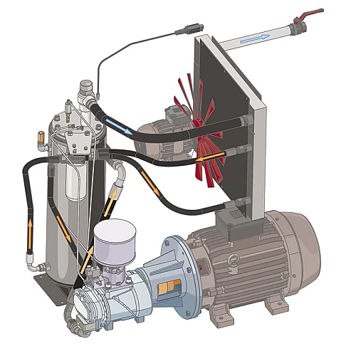 Screw air compressor with direct drive technology and frequency control 45 kW Comprag