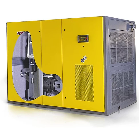 Screw air compressor with direct drive technology and frequency control 90 kW Comprag