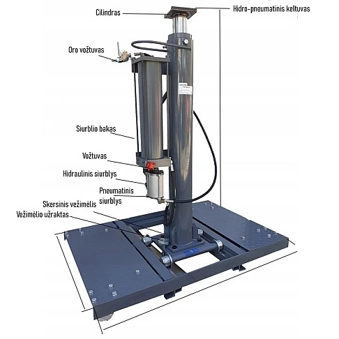 Гидравлический напольный домкрат 16 т для ремонта автомобилей