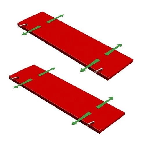 Rear slipping plates for wheel alignment work FASEP