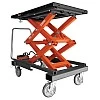 Mobile pneumatic-hydraulic lift for electric vehicle batteries 1000 kg