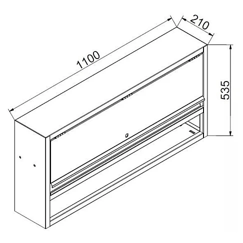 Навесной шкаф 1100 с 2/3