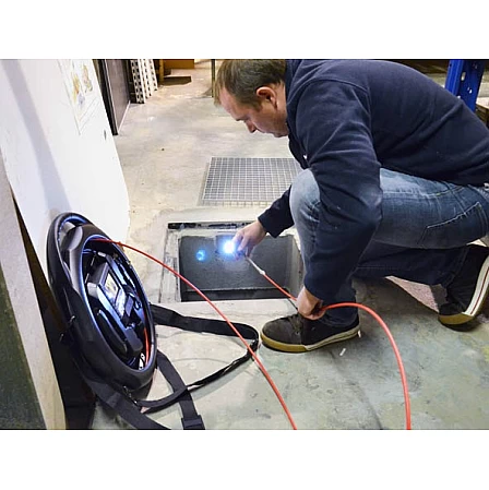 Мини-полярная система видеоскопического осмотра труб с 10-метровым зондом и камерой IP68