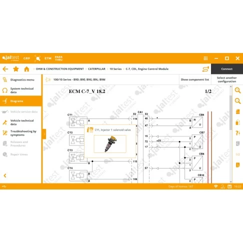 Universal diagnostic equipment for construction machinery Jaltest OHW Kit