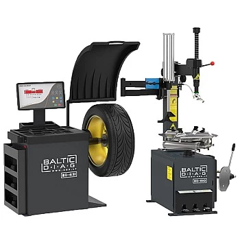 Комплект автоматического балансировочного и полуавтоматического шиномонтажного оборудования BD-631 + BD-810