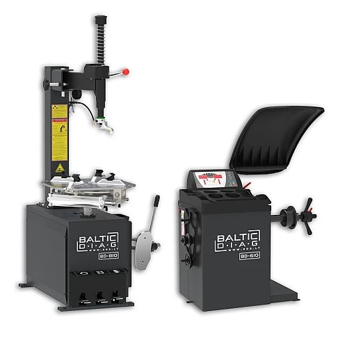 Set of tire changer and wheel balancing machines BD-810 + BD-610