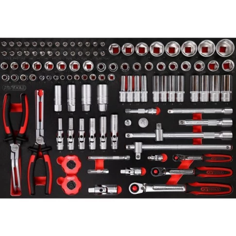 Įrankių vežimėlis su 397 įrankiais ir 8 stalčiais KS Tools PERFORMANCEplus P10