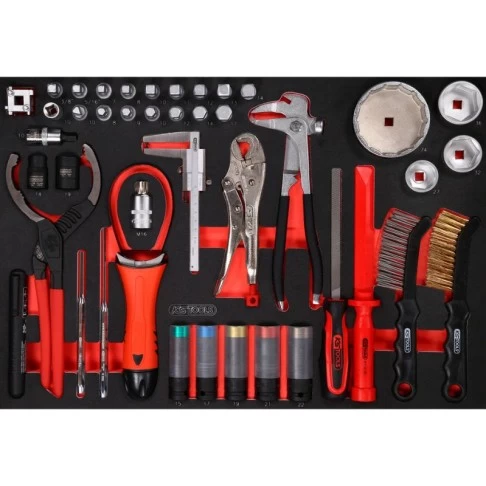 Įrankių vežimėlis su 397 įrankiais ir 8 stalčiais KS Tools PERFORMANCEplus P10