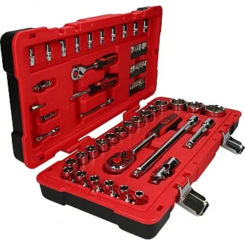 1/4"+1/2" CHROMEplus galinių raktų komplektas KS Tools 68 dalių