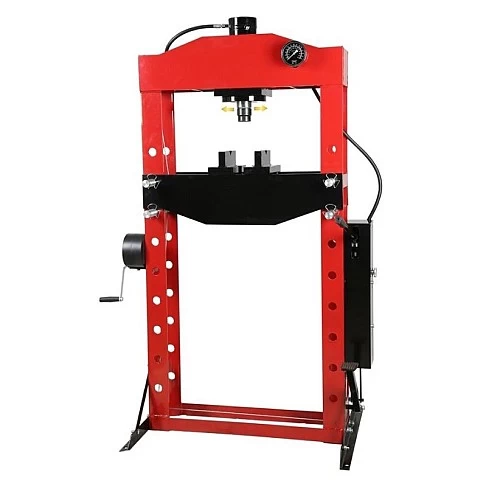 Hydraulic foot-operated press with pressure gauge 50 t