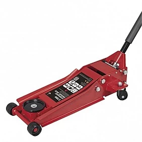 Jack 2.5t with wheels (lowered with pedal)