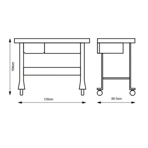 Мобильный верстак с емкостью для сбора жидкости 13 л