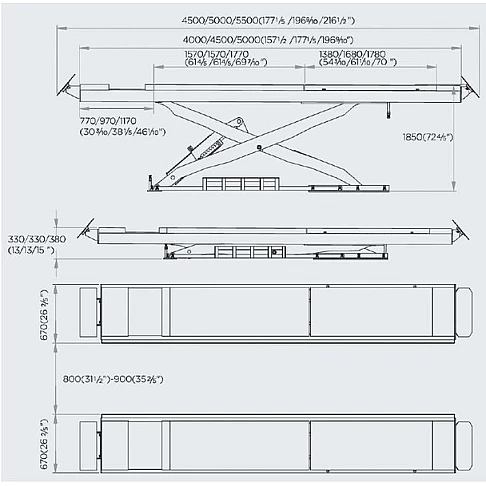 Scissor lift for wheel alignment Magneti Marelli Superlift 5000 SC
