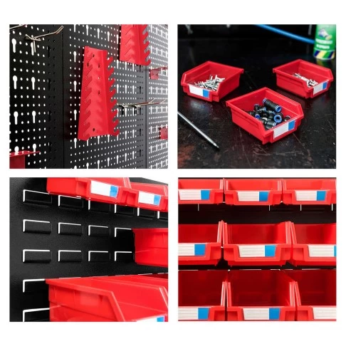 Pakabinama perforuota sienelė įrankiams su 52 dalimis