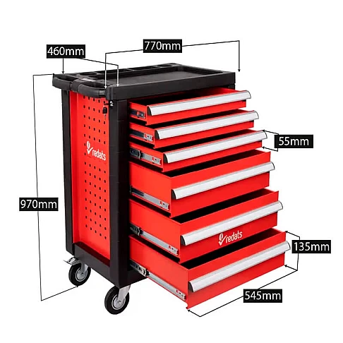 Профессиональный шкаф для инструментов Redats 6 ящиков