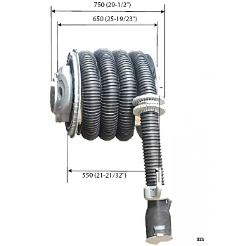 Exhaust hose reel PRO ECAS-002-100 Castex