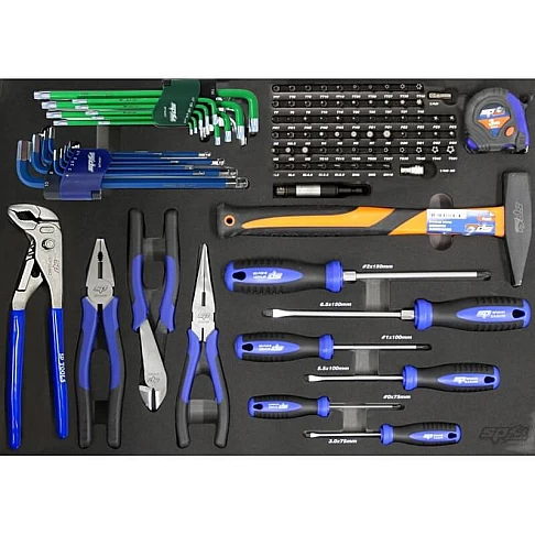 Передвижной инструментальный шкаф TOOLKIT с инструментами, 190 предметов SP Tools